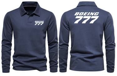 BOEING 777 LONG SLEEVE POLO